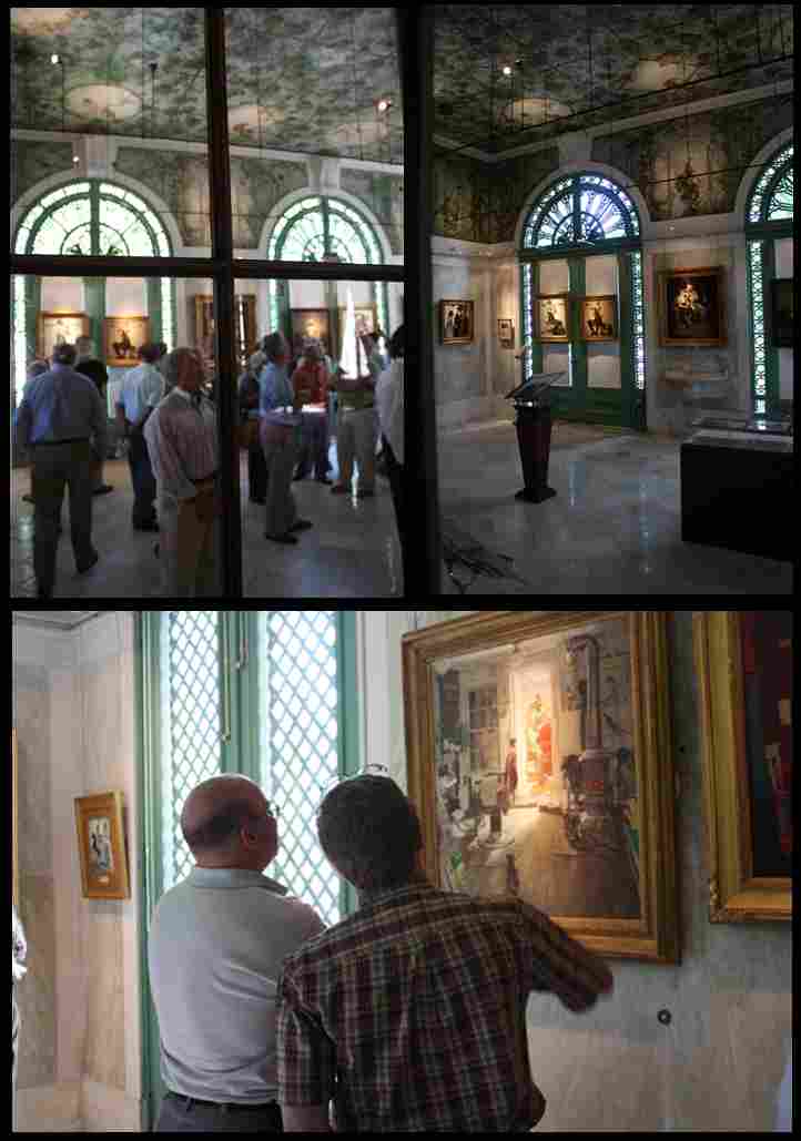 Visitors in NMAI Tiffany Loggia