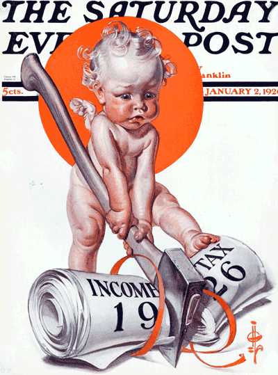 J.C. Leyendecker cover for the <I>Post</I> 1926, New Year;s Baby